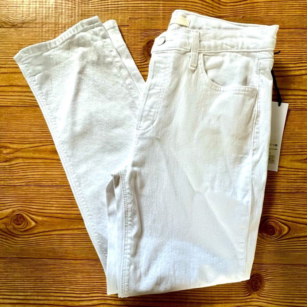Joes Jeans white denim Scout mid rise slim boyfriend button fly NEW 28